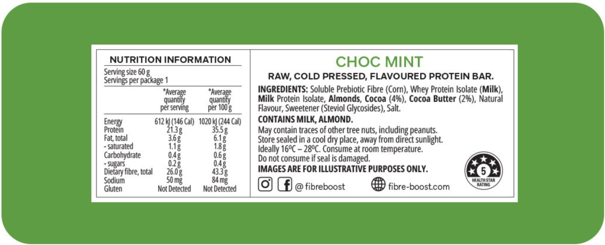 Choc Mint Nutritional Information