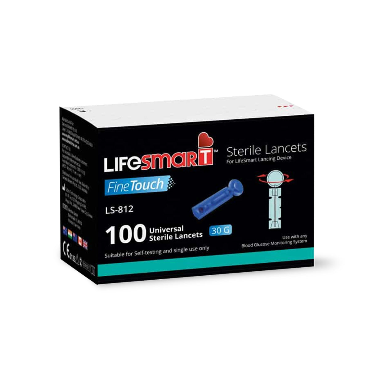 Lifesmart 100 Thin Lancets 30 Gauge - Ketogenic Supplies