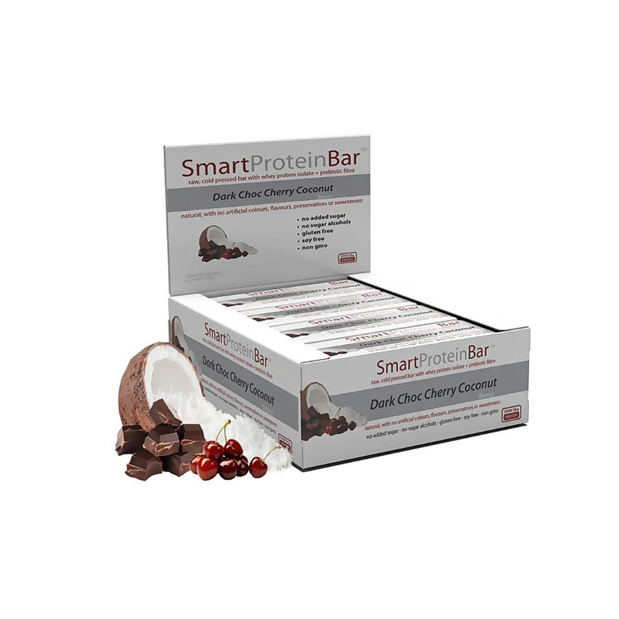 Smart Protein Bar - Dark Choc Cherry Coconut - Box of 12 - 720g - Ketogenic Supplies