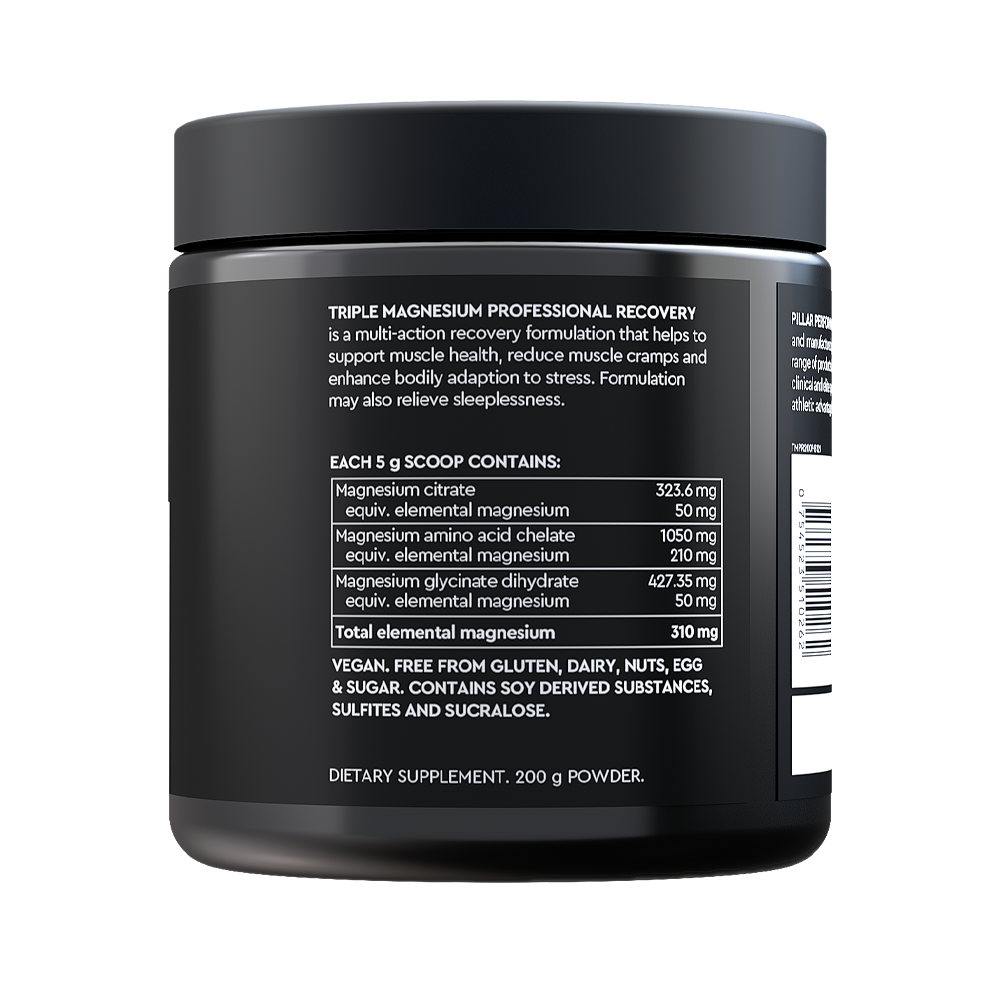 Triple Magnesium - Professional Recovery - 200g Powder - Natural Berry