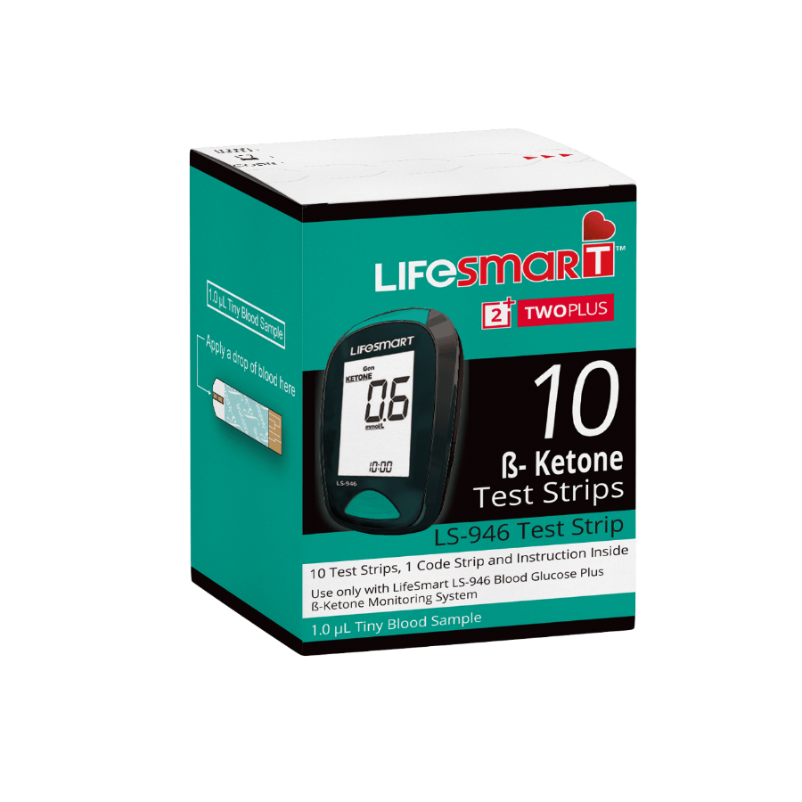 Lifesmart - 1 Box of Ketone Test Strips - 10 Strips - Ketogenic Supplies