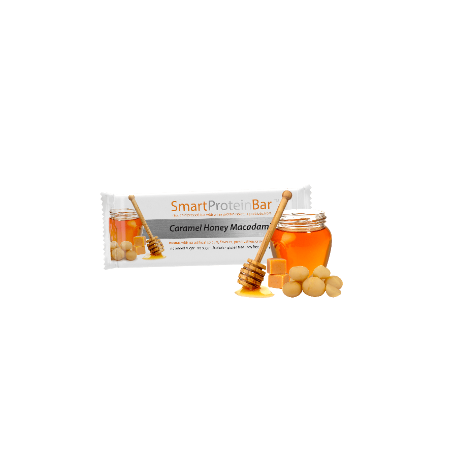 Smart Protein Bar - Caramel Honey Macadamia - Box of 12 - 720g - Ketogenic Supplies