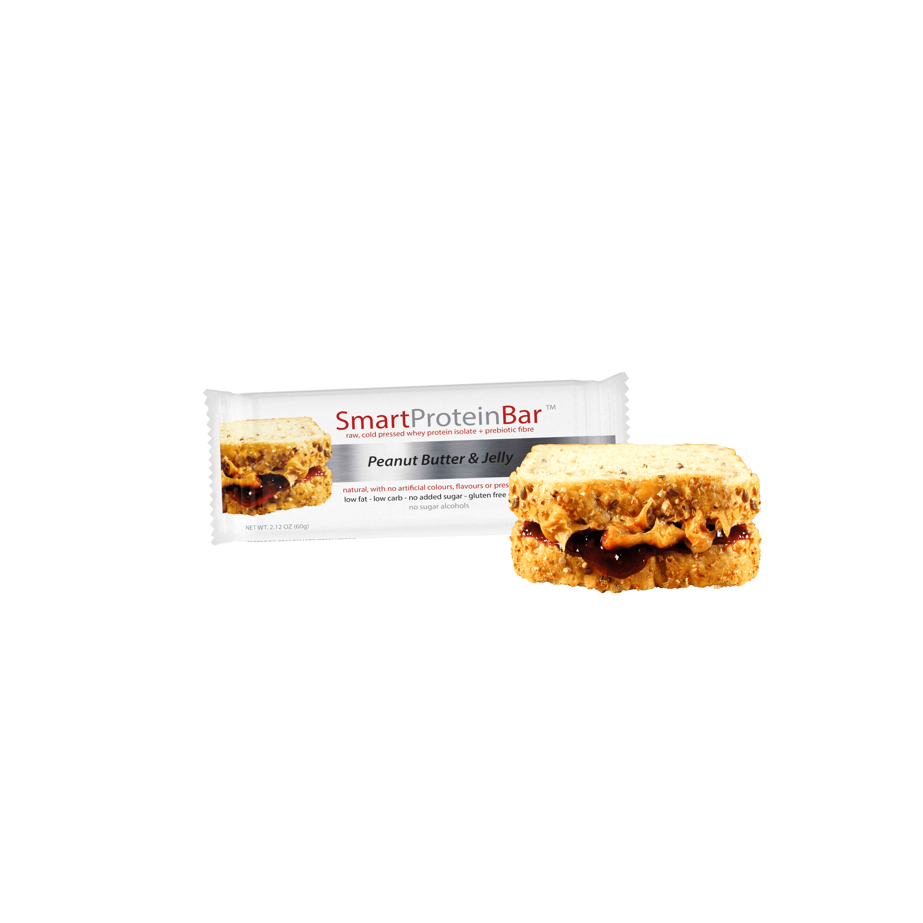 Smart Protein Bar - Peanut Butter & Jelly - box of 12 - 720g - Ketogenic Supplies